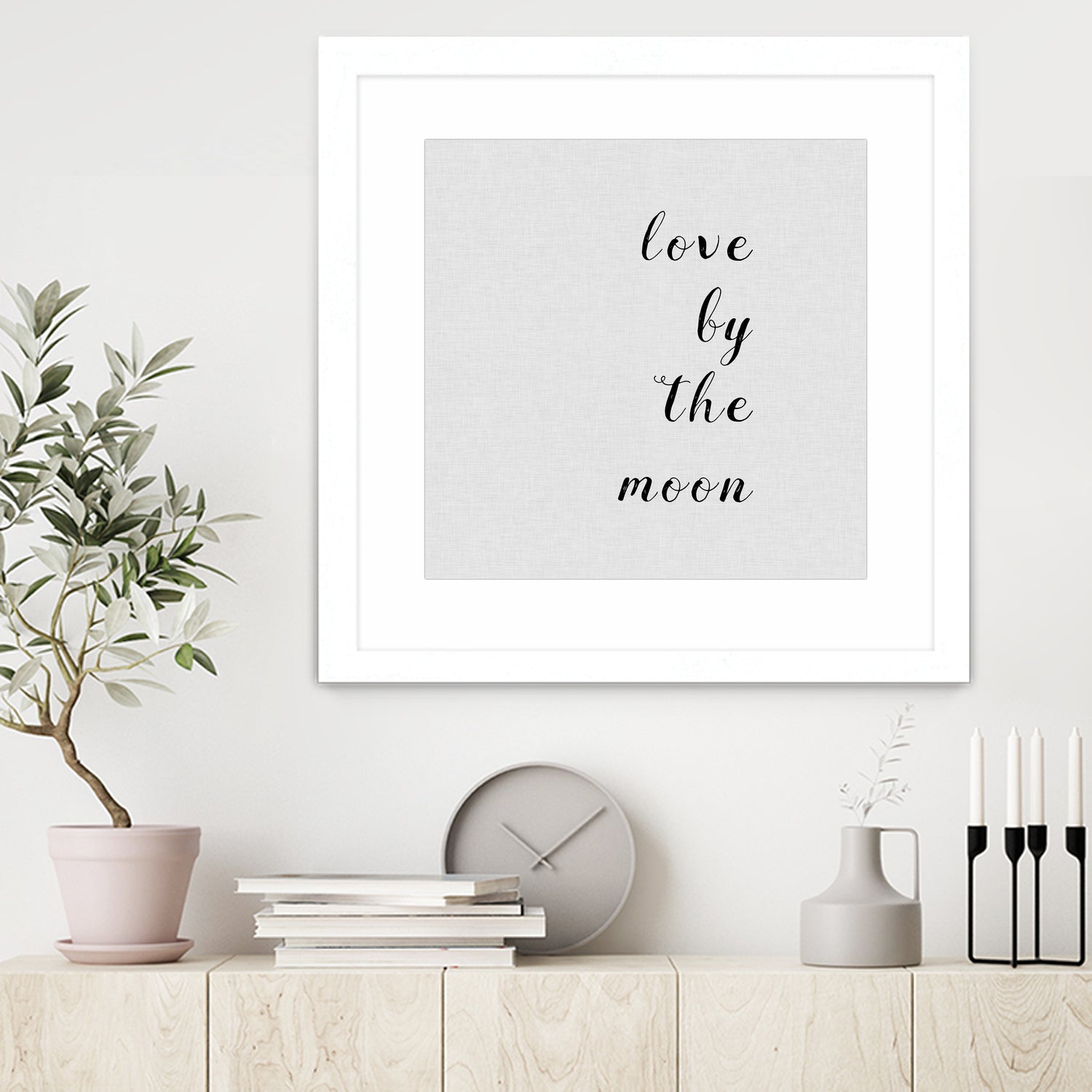 Love By The Moon by Dana Shek on GIANT ART - white digital painting