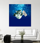 Cat Nvermind Album Cover under Water BabyNeve by Damian Augustyniak on GIANT ART - blue photo manipulation