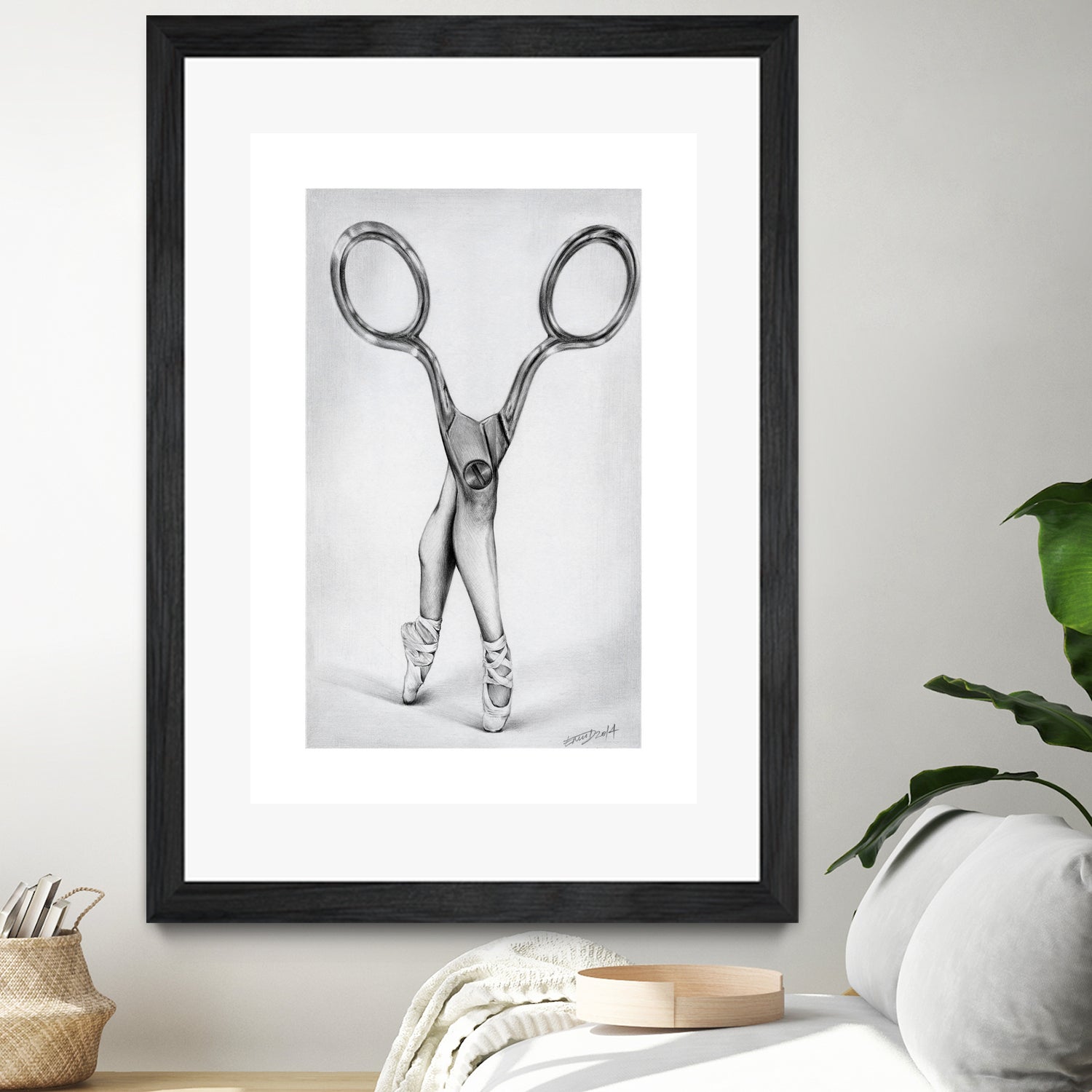 Scissors by Emi Dimitrova on GIANT ART - gray mixed media