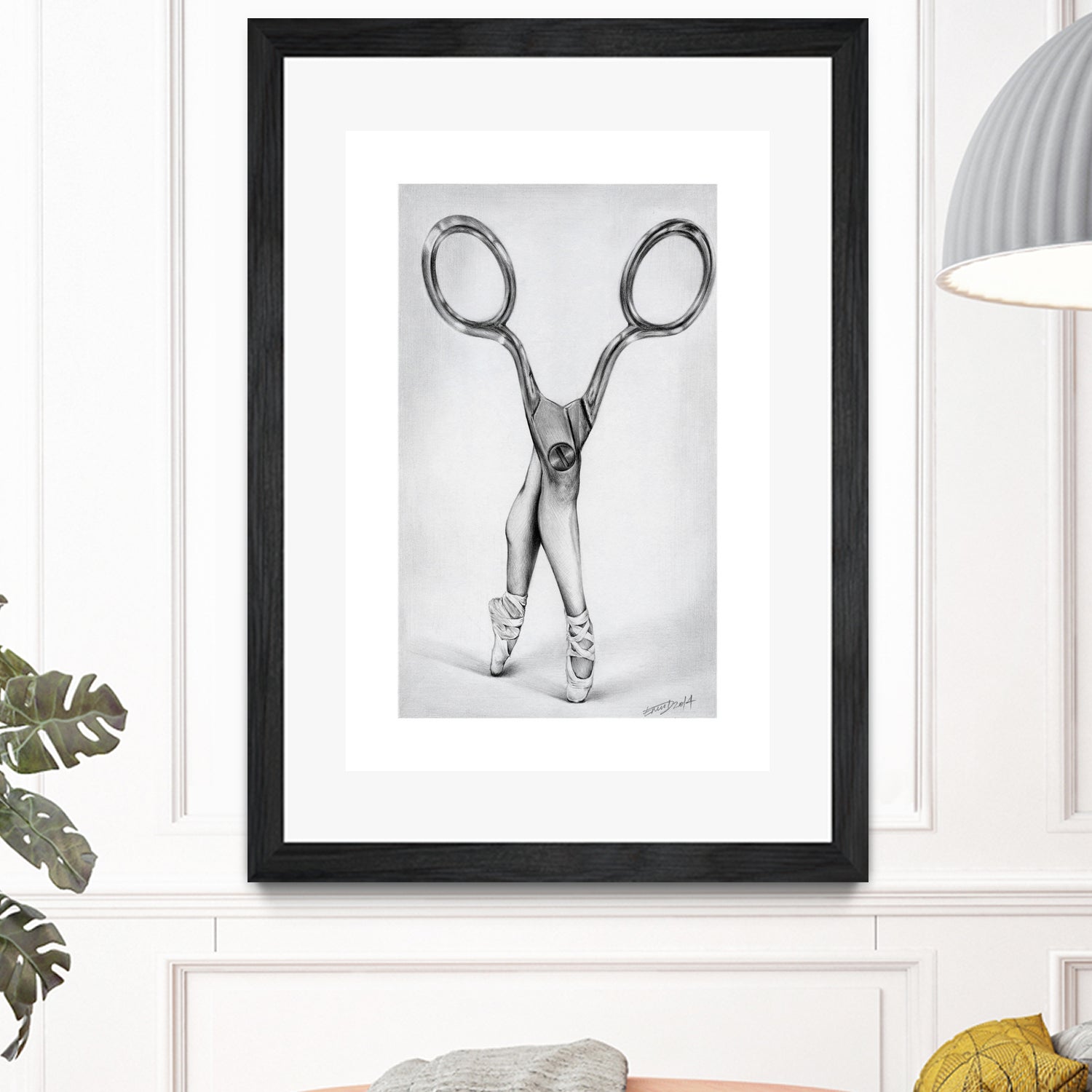 Scissors by Emi Dimitrova on GIANT ART - gray mixed media