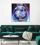 astronaut world map by Bekim Mehovic on GIANT ART - blue digital painting