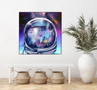 astronaut world map by Bekim Mehovic on GIANT ART - blue digital painting