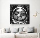 astronaut world map black and white by Bekim Mehovic on GIANT ART - black digital drawing