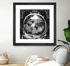 astronaut world map black and white by Bekim Mehovic on GIANT ART - black digital drawing