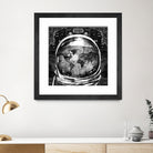 astronaut world map black and white by Bekim Mehovic on GIANT ART - black digital drawing