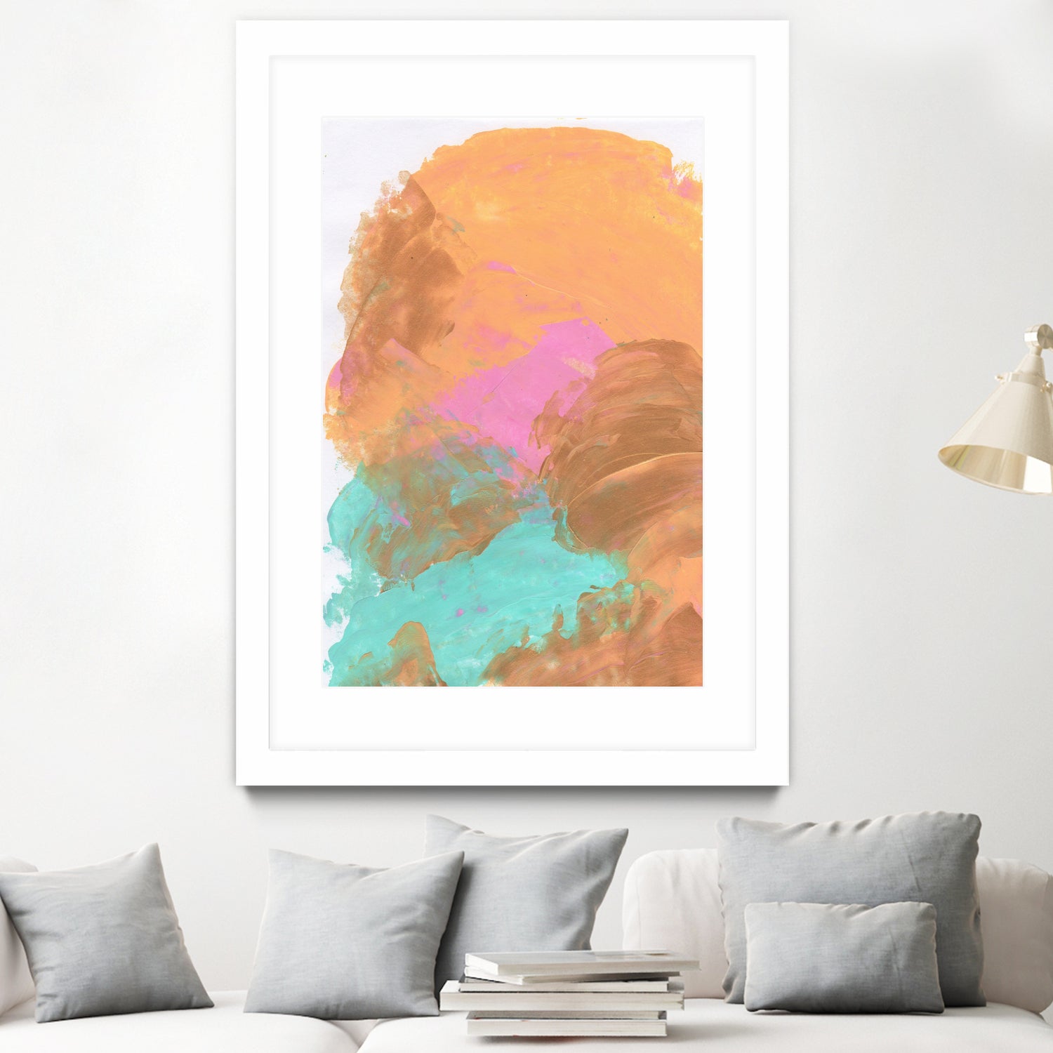 Abstract 842 by Cecilie Karoline on GIANT ART - pink mixed media