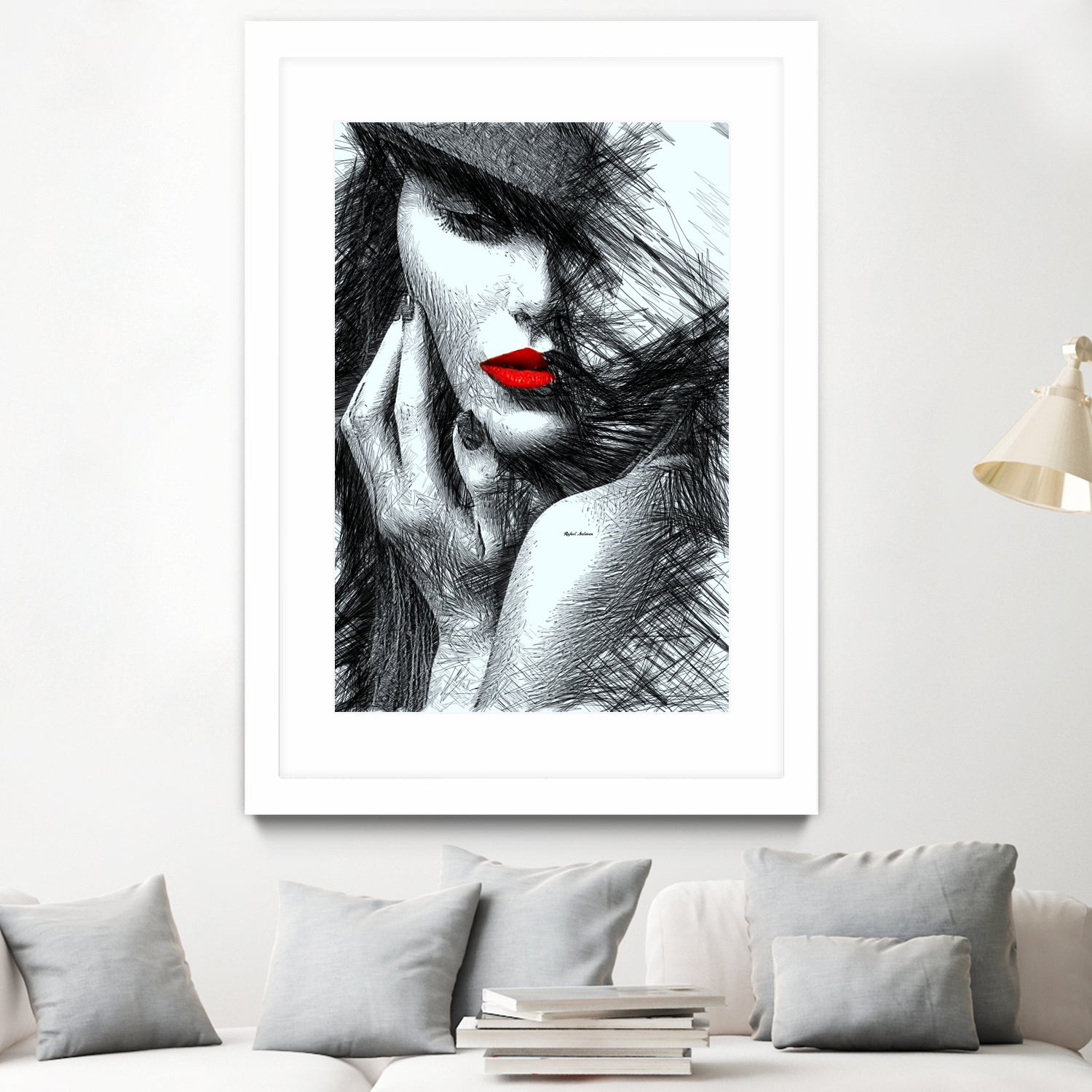 Fashion Flair in Black and White by Rafael Salazar on GIANT ART - black digital painting