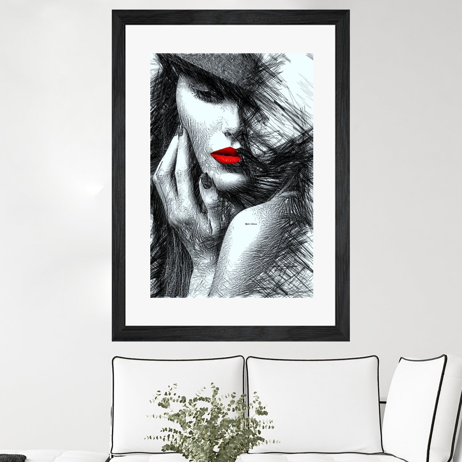 Fashion Flair in Black and White by Rafael Salazar on GIANT ART - black digital painting