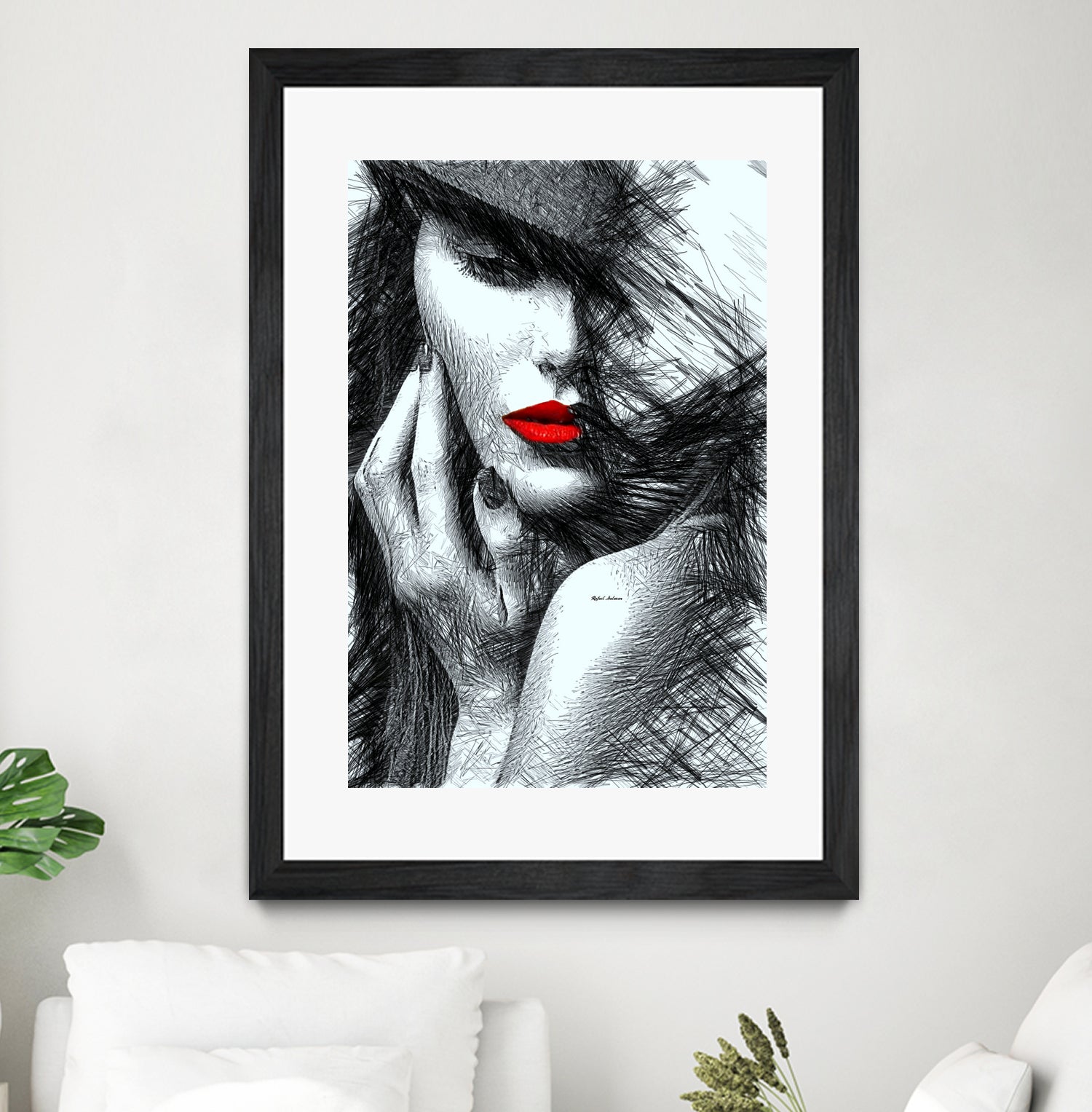 Fashion Flair in Black and White by Rafael Salazar on GIANT ART - black digital painting