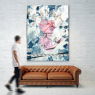 Jump by Stello Bonhomme on GIANT ART - blue mixed media