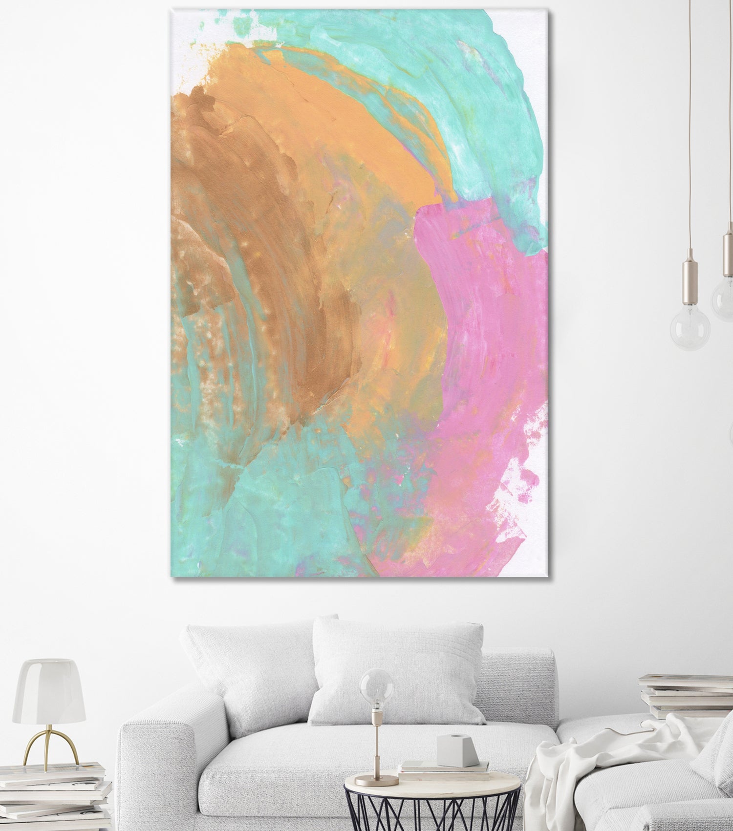 Abstract 844 by Cecilie Karoline on GIANT ART - pink mixed media