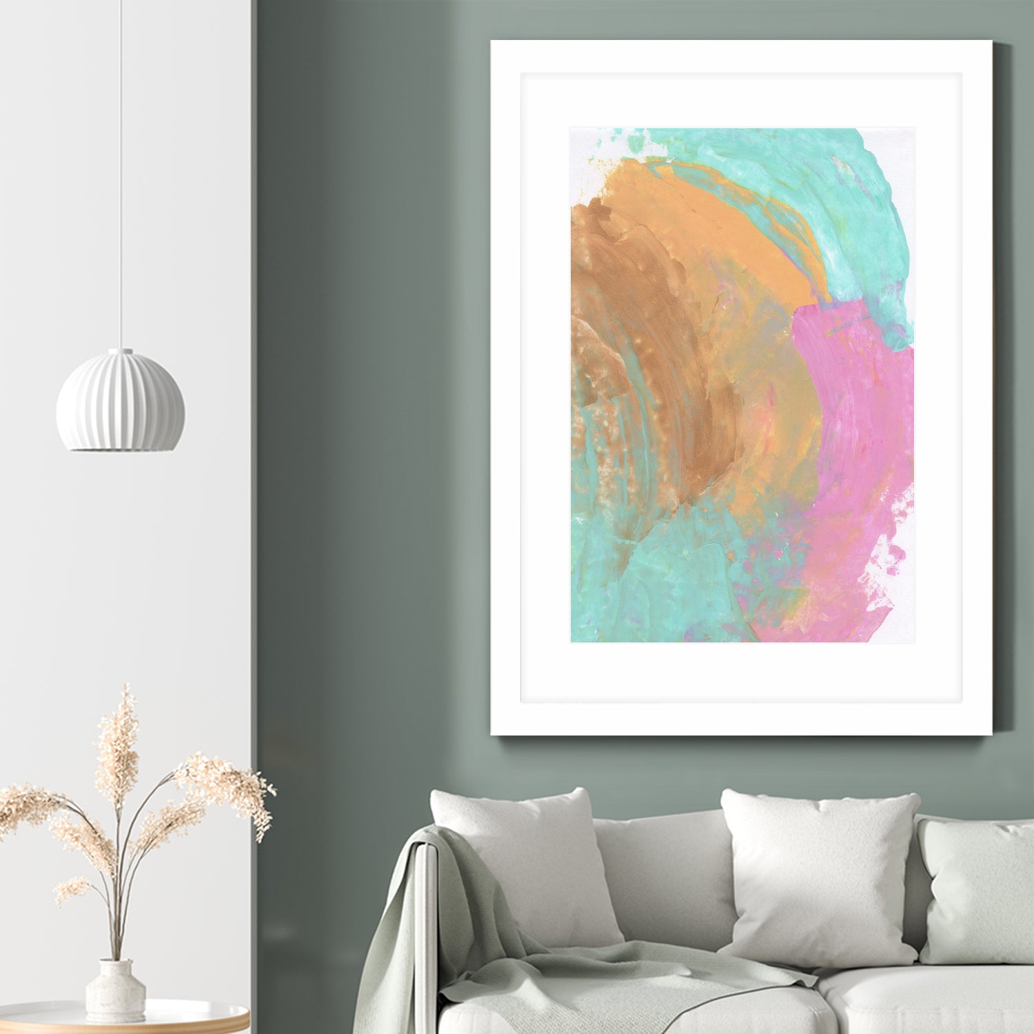 Abstract 844 by Cecilie Karoline on GIANT ART - pink mixed media