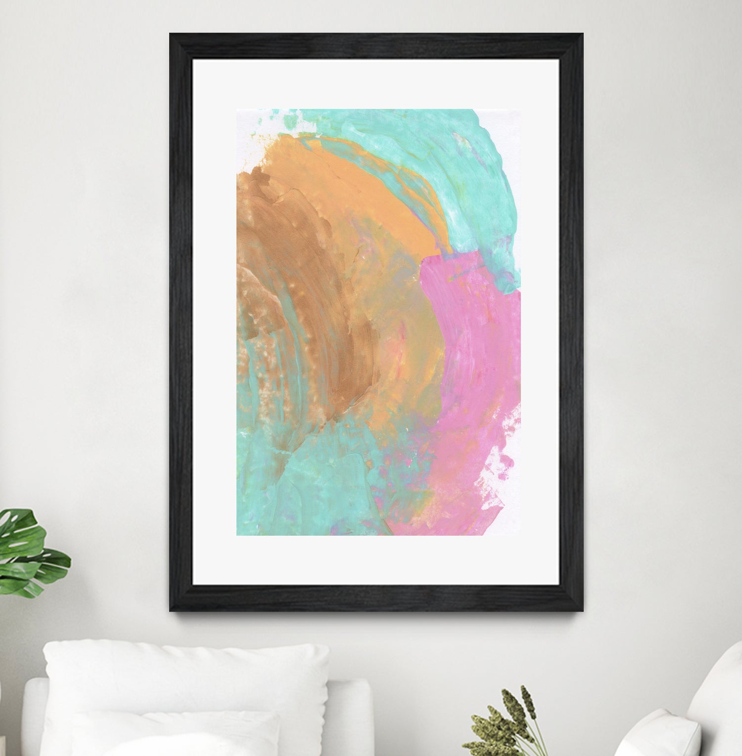 Abstract 844 by Cecilie Karoline on GIANT ART - pink mixed media