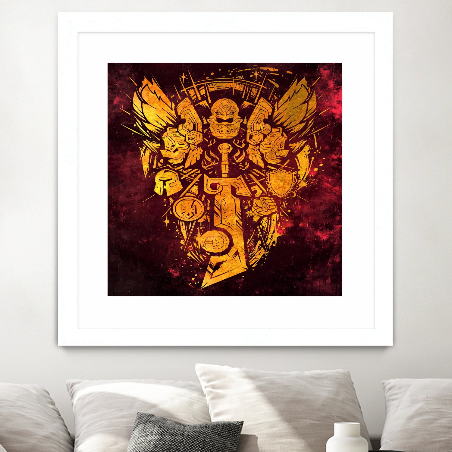 World of Warcraft *Paladin Crest* by SucculentBurger Zolich on GIANT ART - yellow digital drawing