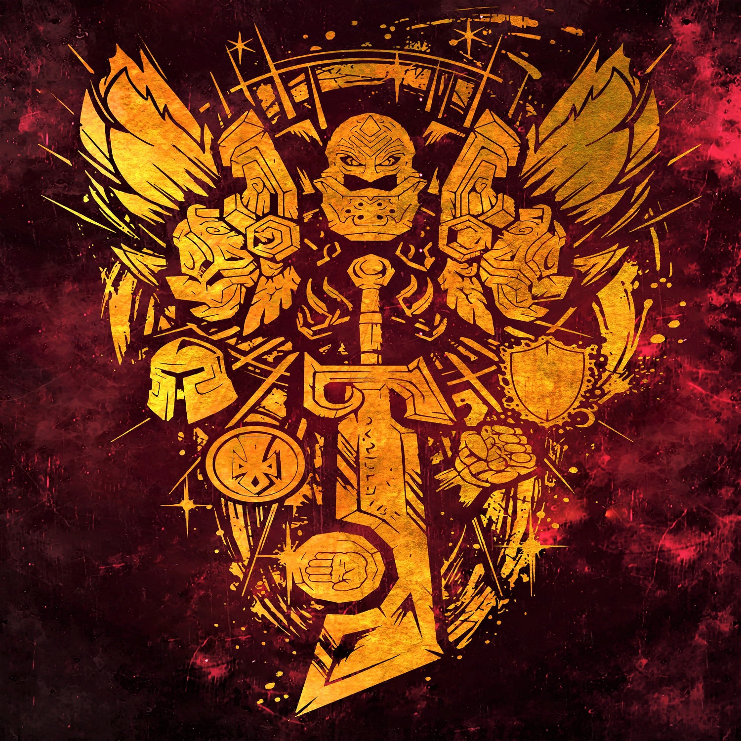 World of Warcraft *Paladin Crest* by SucculentBurger Zolich on GIANT ART - yellow digital drawing