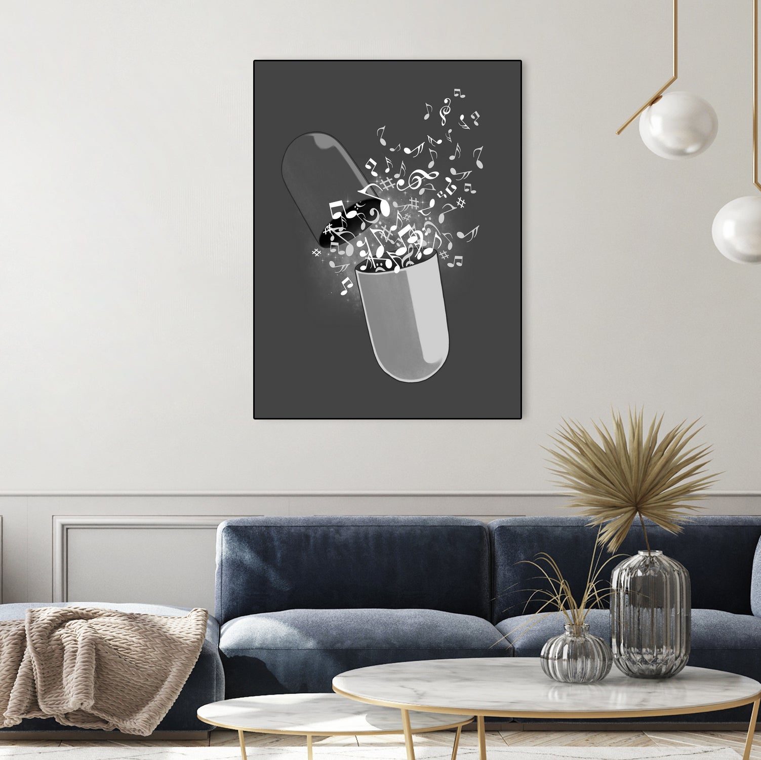 Music Pill by Anthony Aves on GIANT ART - gray digital painting