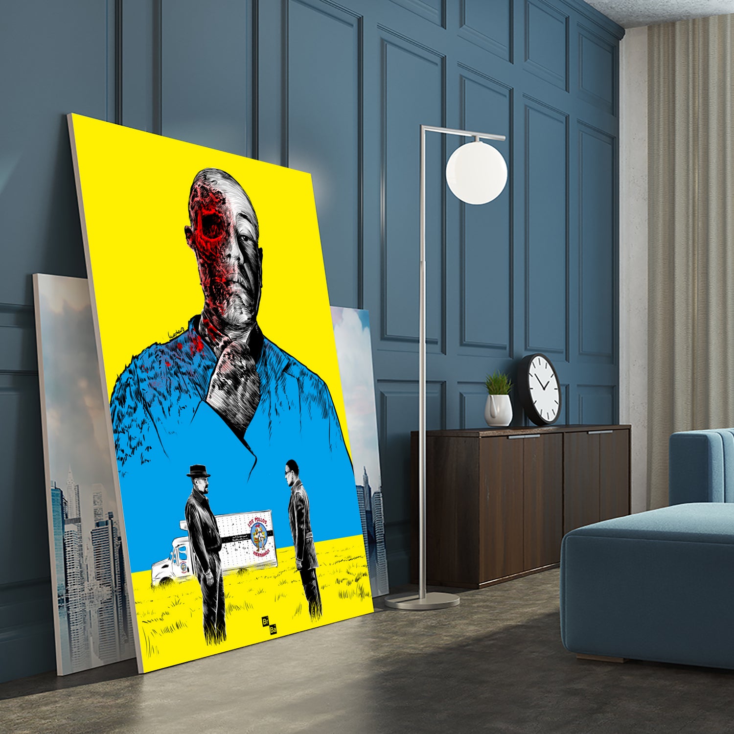 Breaking bad Gus Fring by Paola Morpheus on GIANT ART - blue digital painting