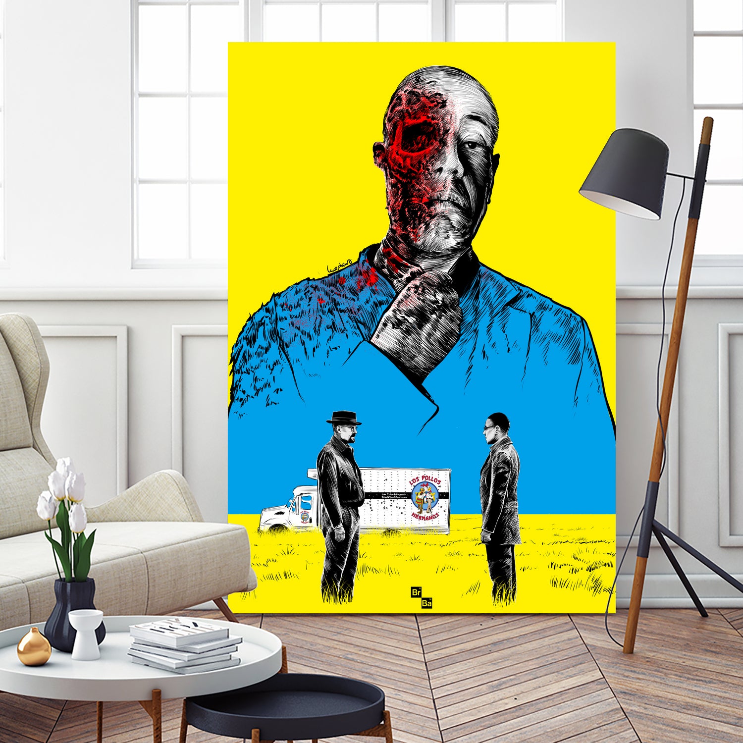 Breaking bad Gus Fring by Paola Morpheus on GIANT ART - blue digital painting