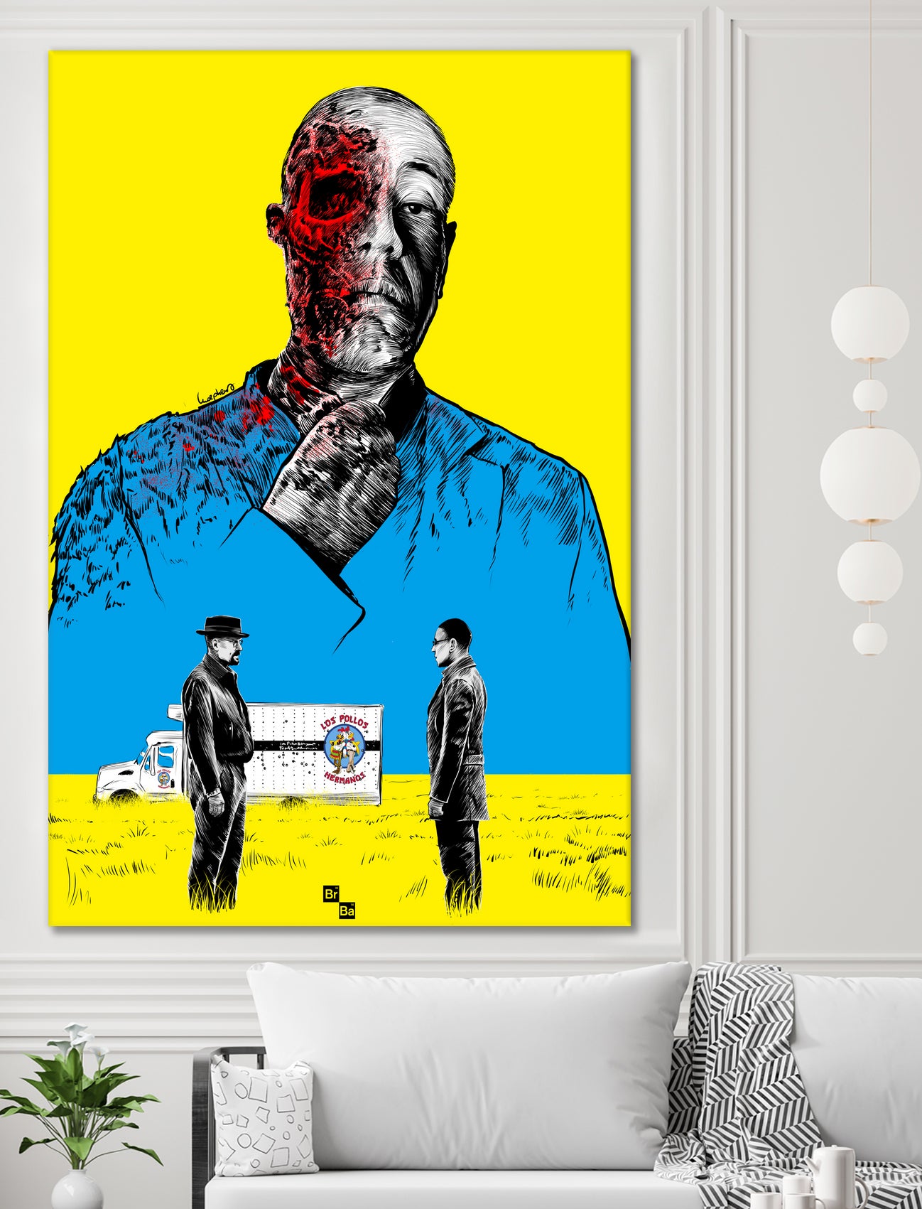 Breaking bad Gus Fring by Paola Morpheus on GIANT ART - blue digital painting