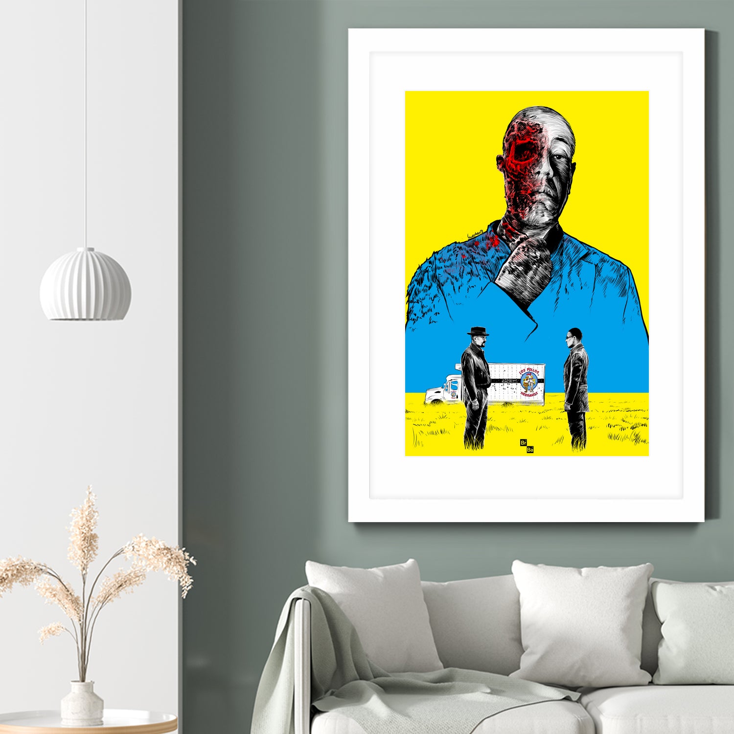 Breaking bad Gus Fring by Paola Morpheus on GIANT ART - blue digital painting