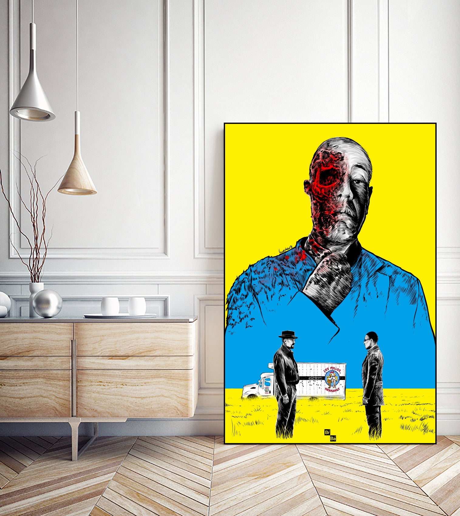 Breaking bad Gus Fring by Paola Morpheus on GIANT ART - blue digital painting