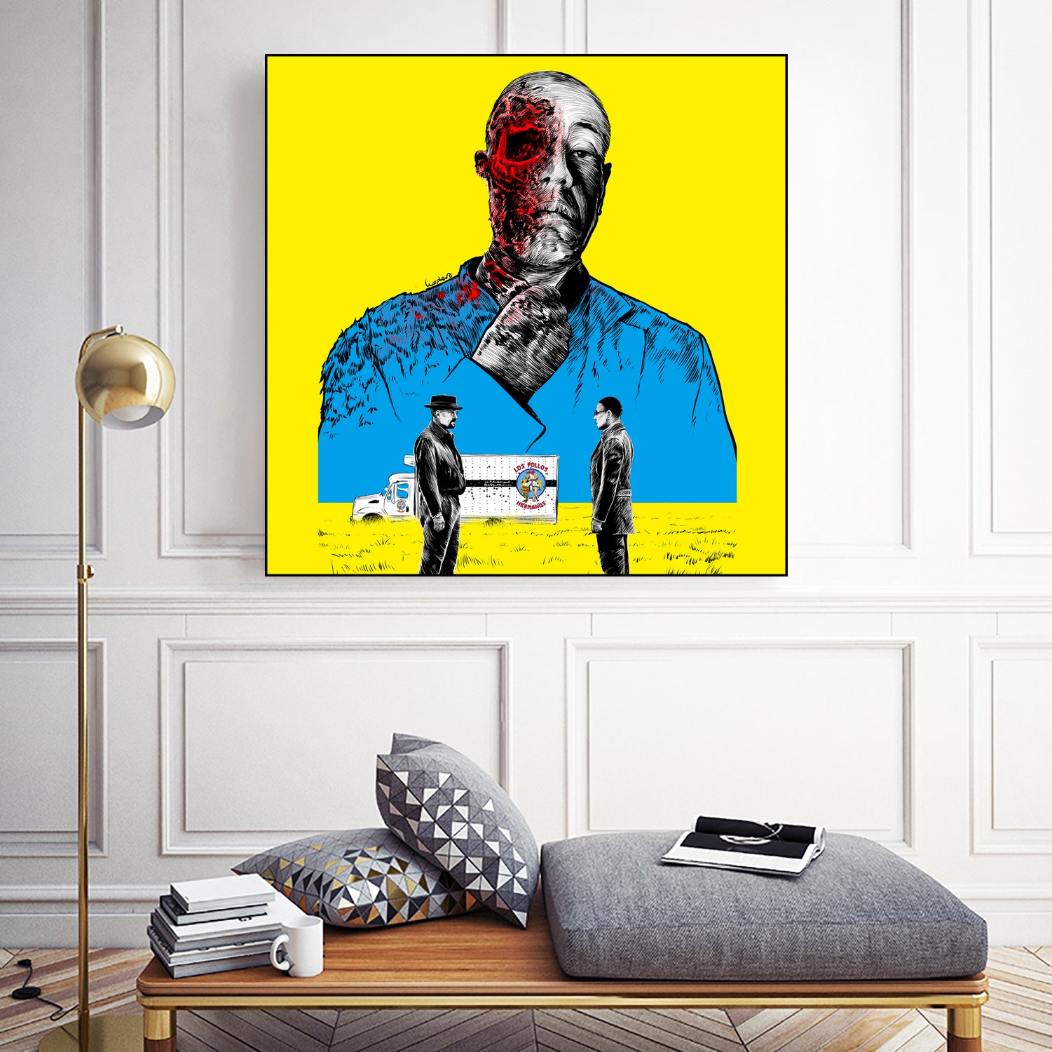 Breaking bad Gus Fring by Paola Morpheus on GIANT ART - blue digital painting