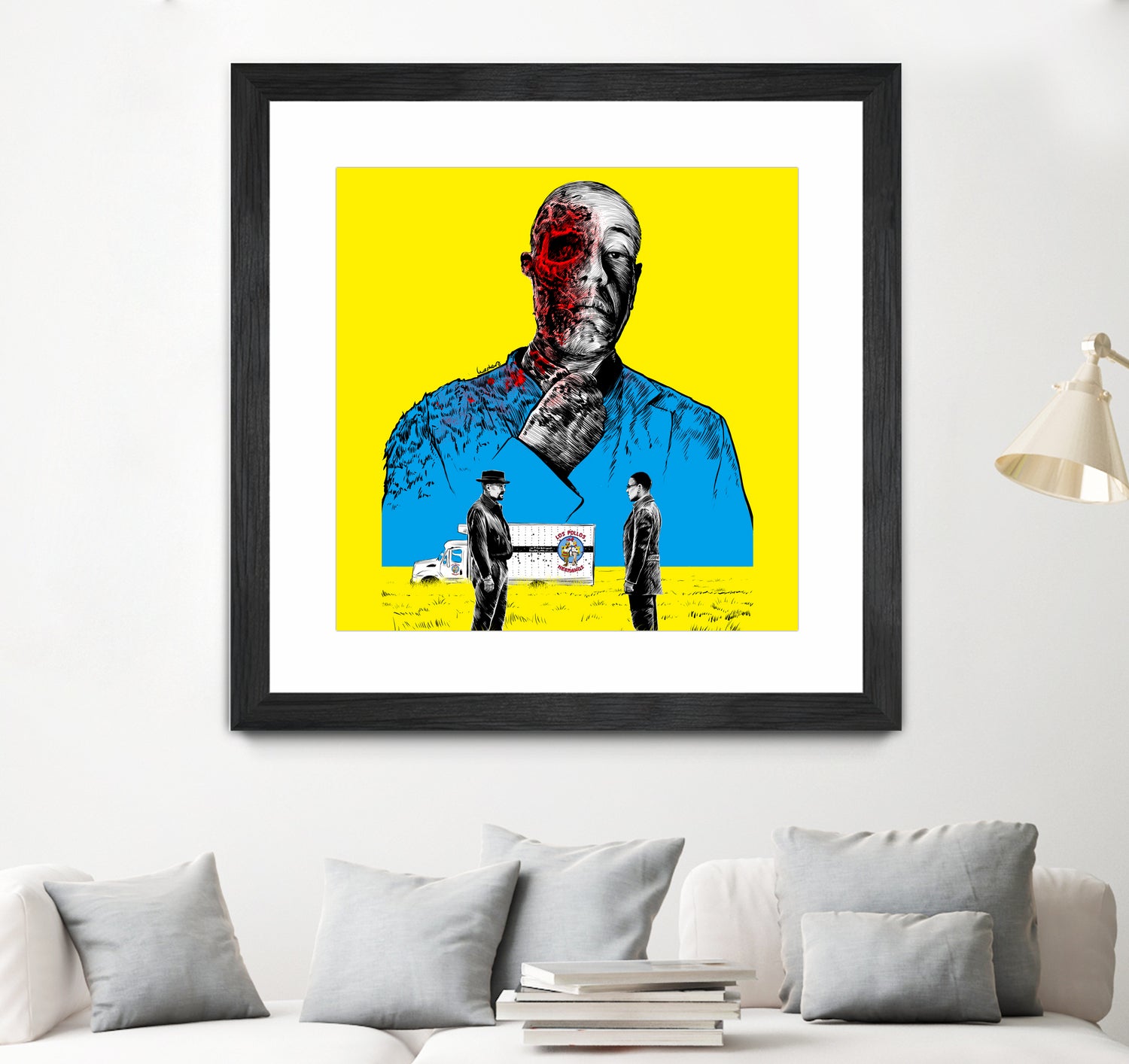 Breaking bad Gus Fring by Paola Morpheus on GIANT ART - blue digital painting