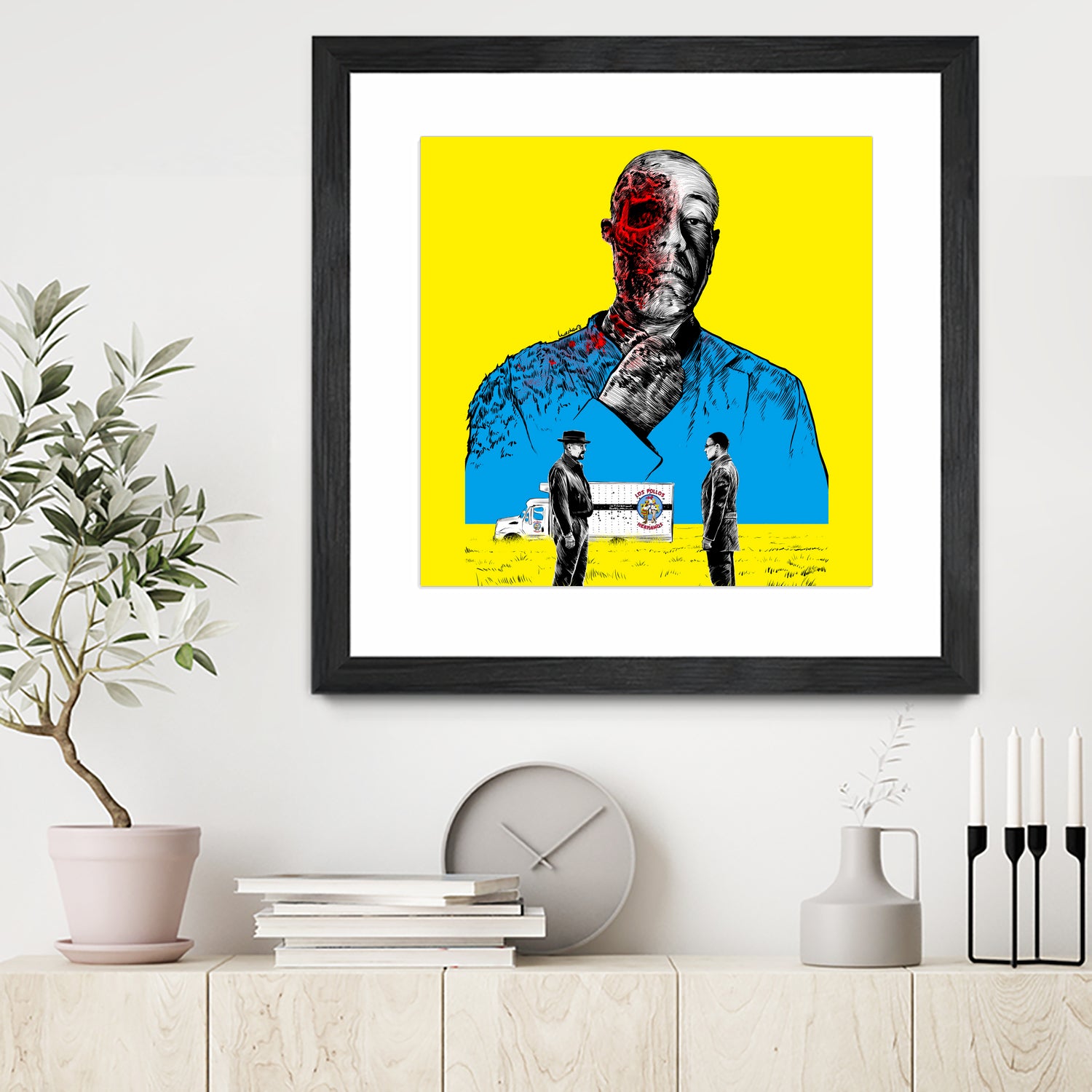 Breaking bad Gus Fring by Paola Morpheus on GIANT ART - blue digital painting