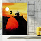 Samurai Jack Vintage Poster by SucculentBurger Zolich on GIANT ART - orange character design