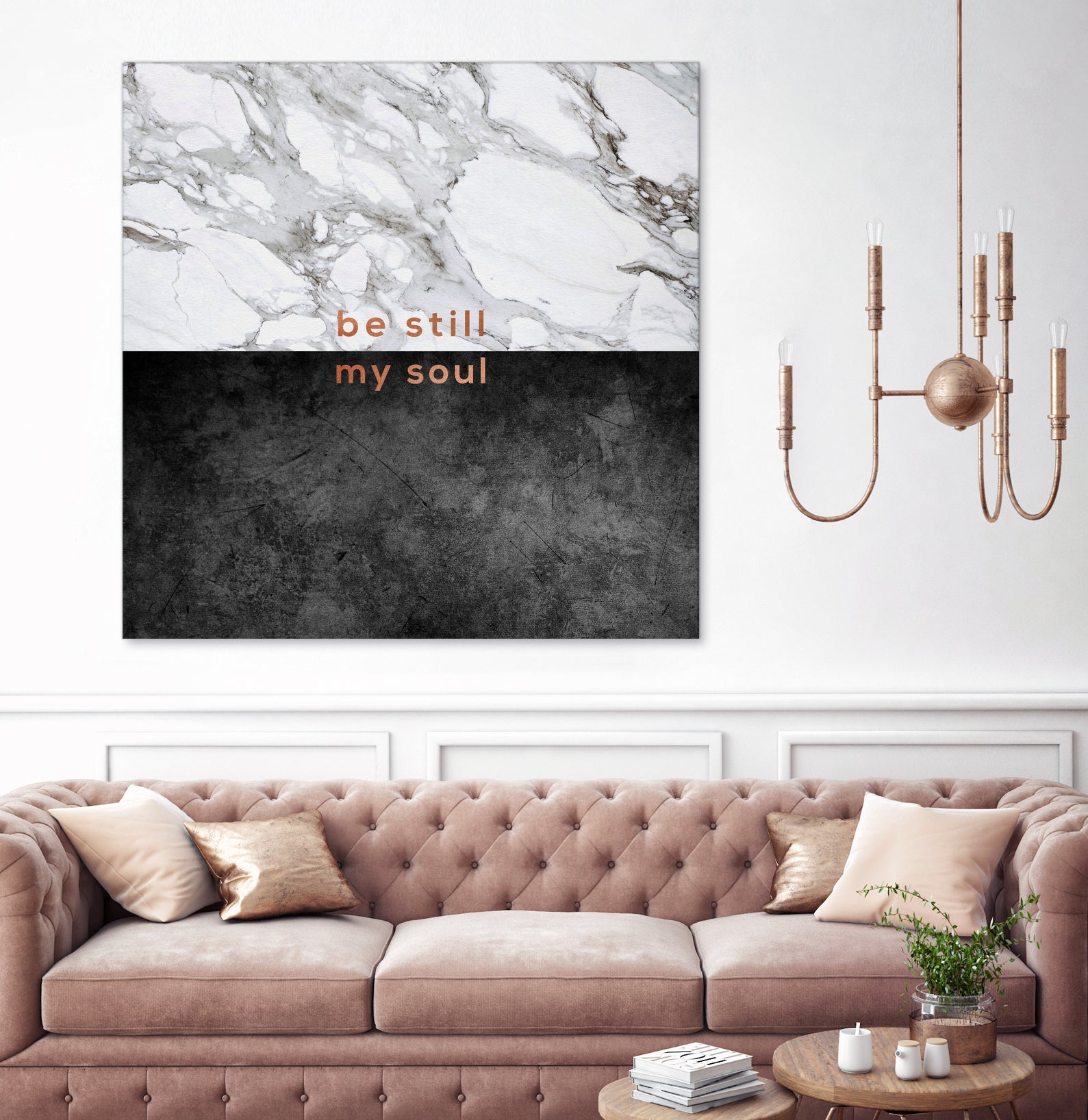 Be Still My Soul Copper by Dana Shek on GIANT ART - white typography