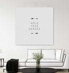 Hold Your Horses Arrow by Dana Shek on GIANT ART - white typography