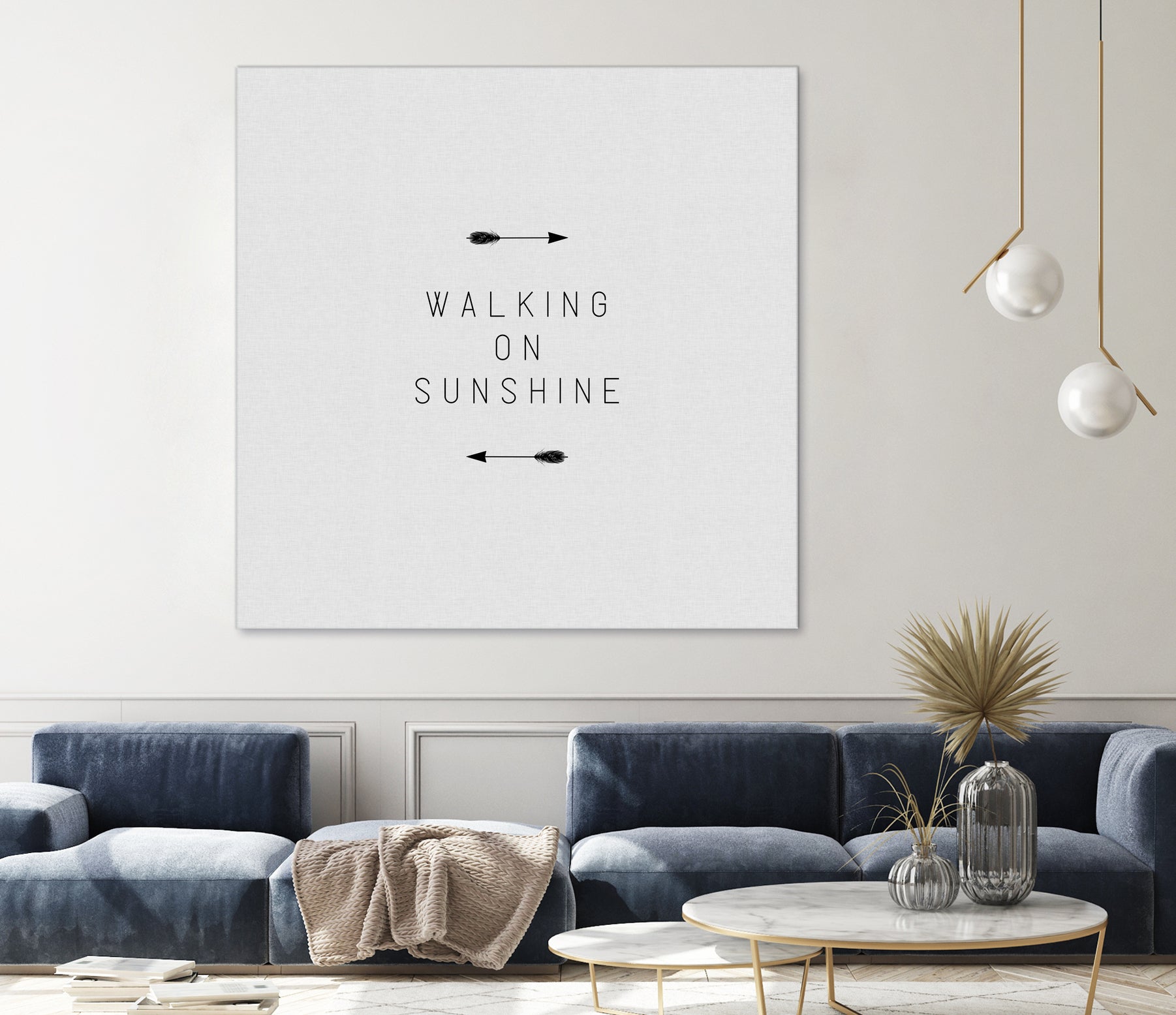 Walking on Sunshine Arrow by Dana Shek on GIANT ART - white typography