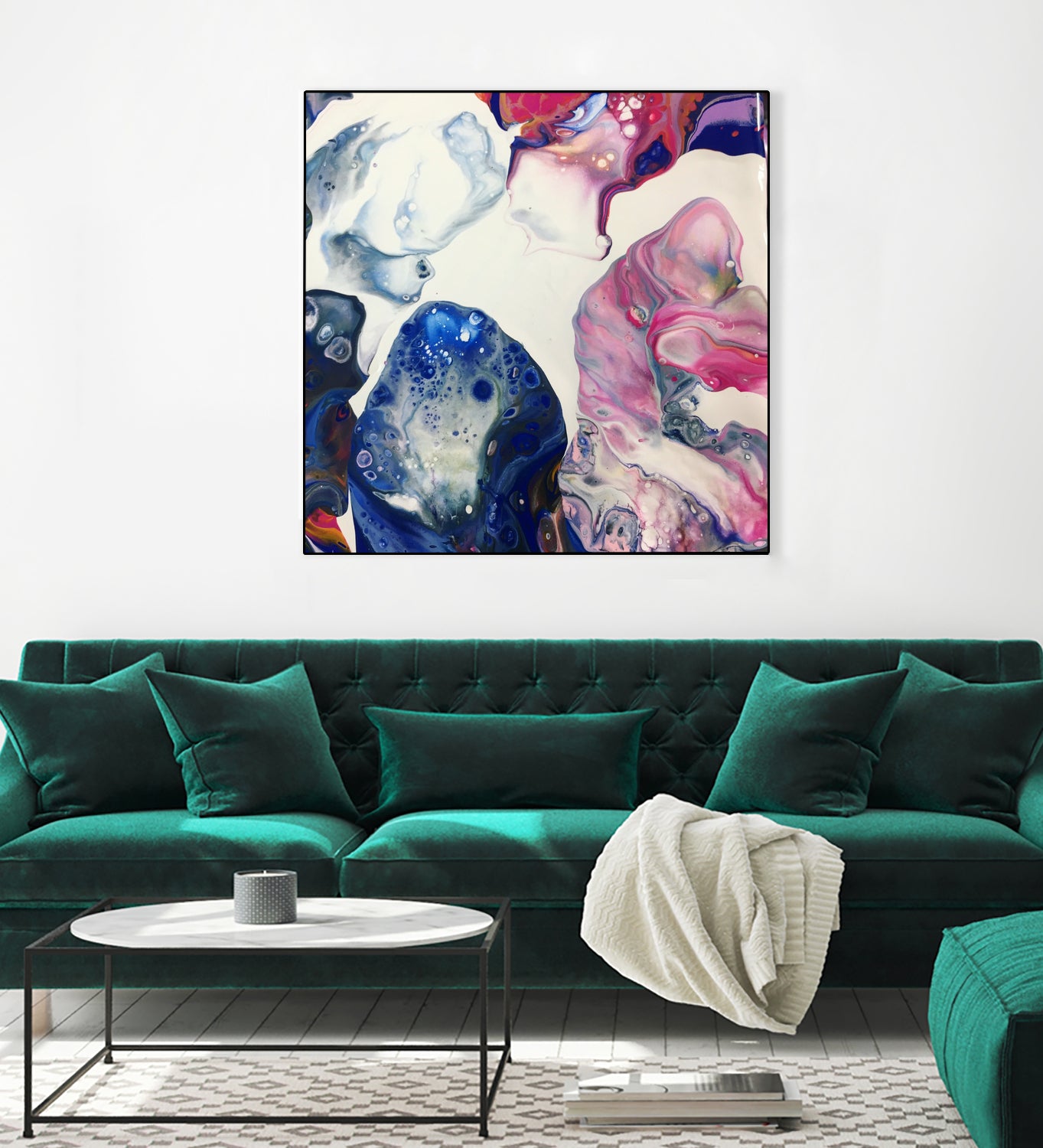 Luna by Suse Wiegelmann on GIANT ART - blue mixed media