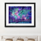 world map mandala space by Bekim Mehovic on GIANT ART - blue digital painting