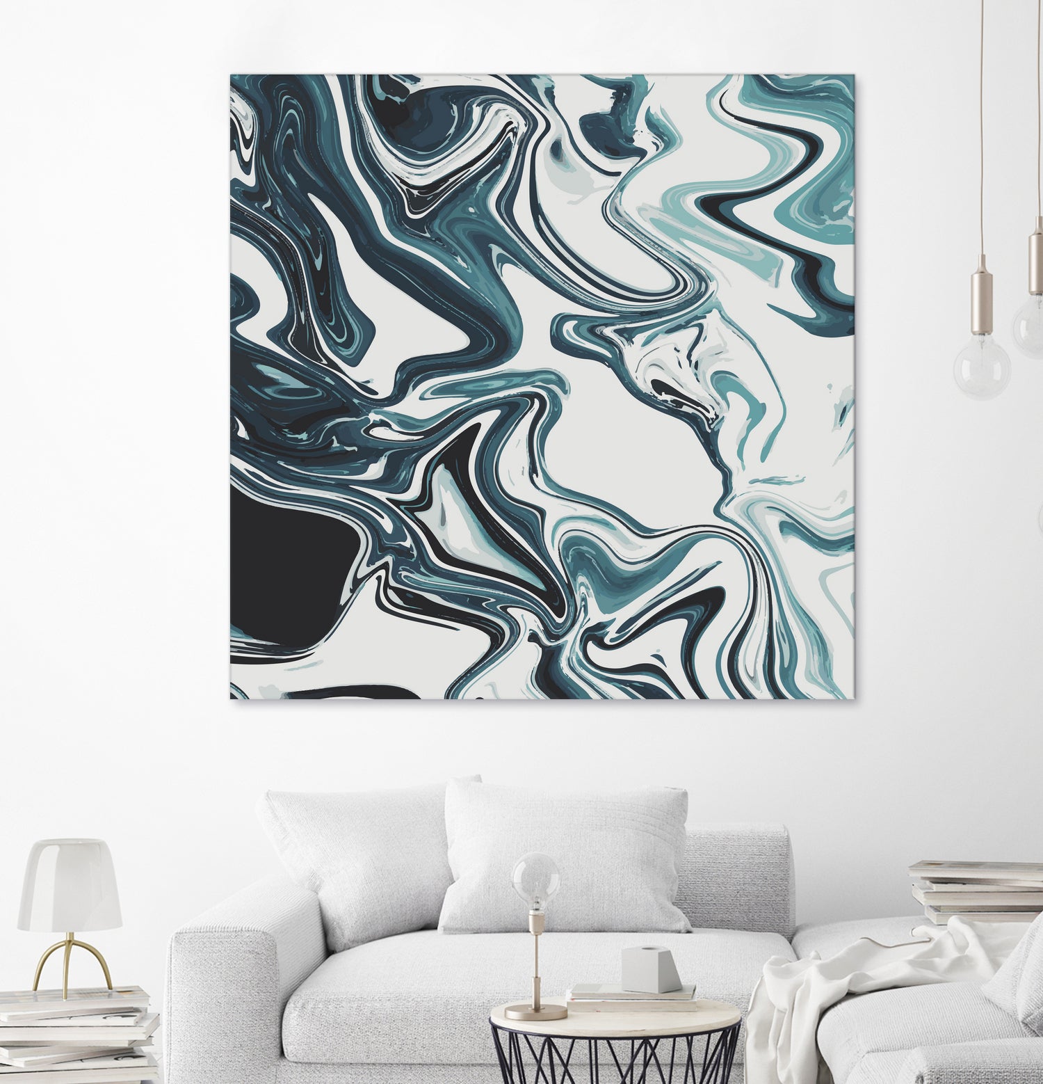 Liquid Marble Blues 023 by Jelena Obradovic on GIANT ART - blue vector illustration