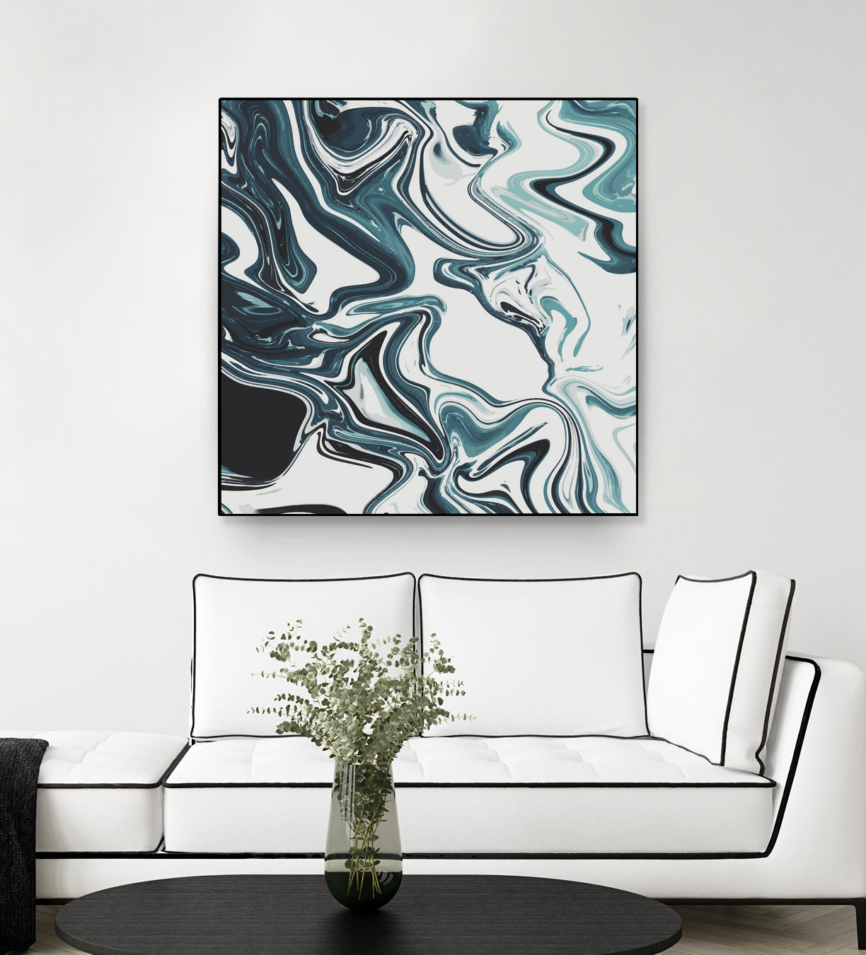 Liquid Marble Blues 023 by Jelena Obradovic on GIANT ART - blue vector illustration