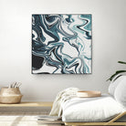 Liquid Marble Blues 023 by Jelena Obradovic on GIANT ART - blue vector illustration