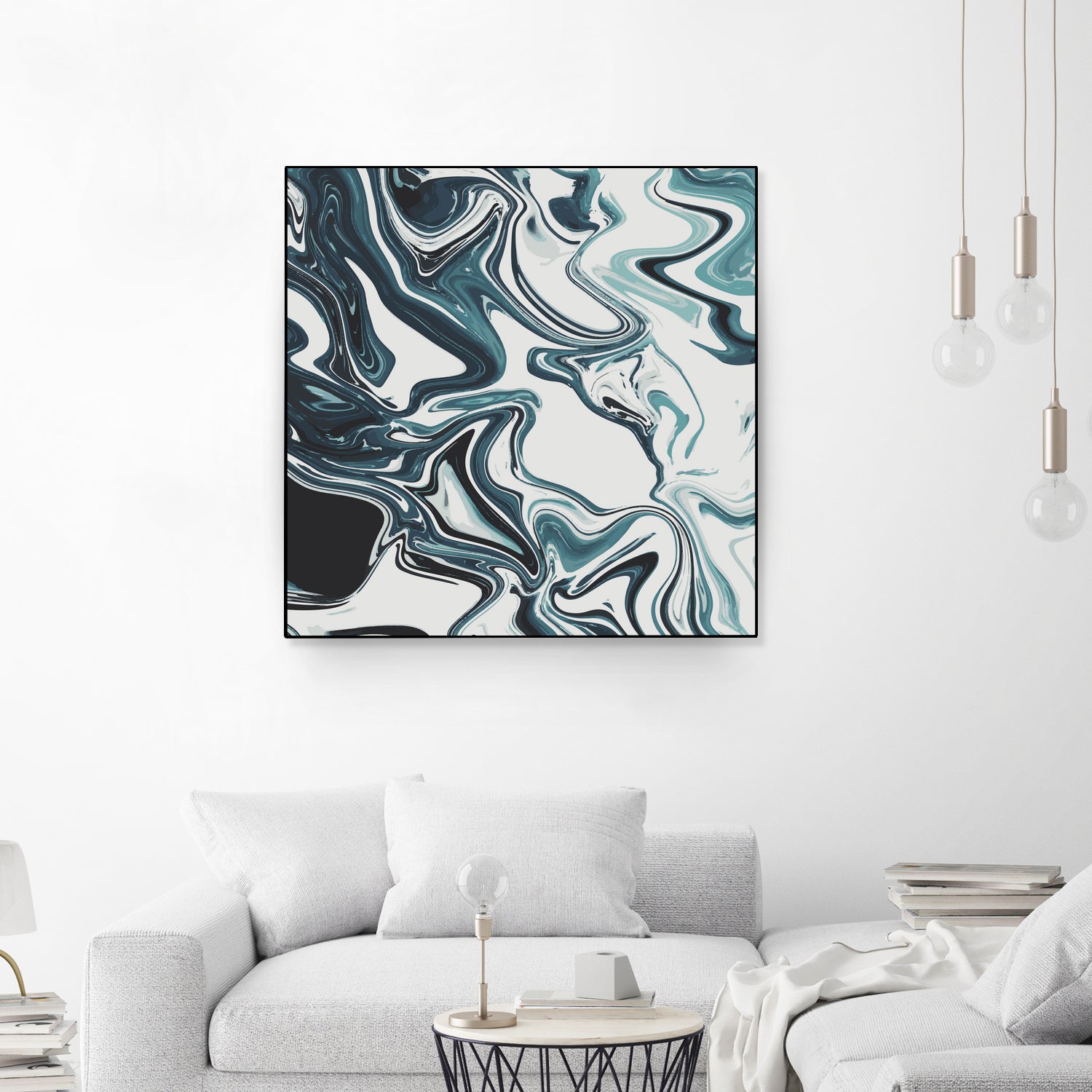 Liquid Marble Blues 023 by Jelena Obradovic on GIANT ART - blue vector illustration