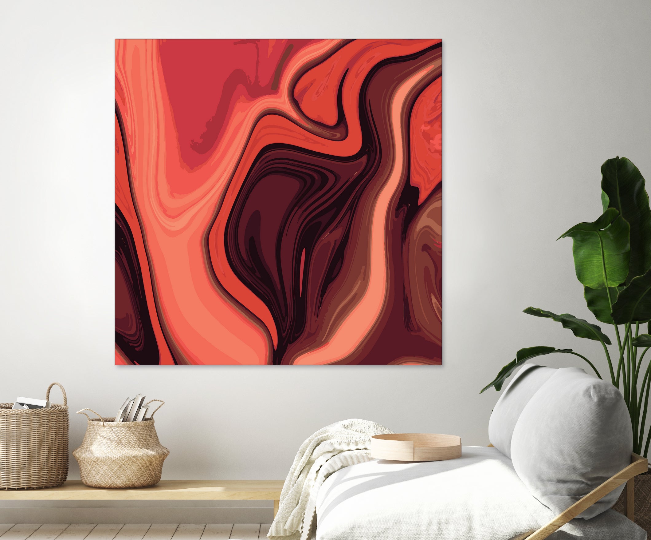 Lava Marble 024 by Jelena Obradovic on GIANT ART - red vector illustration