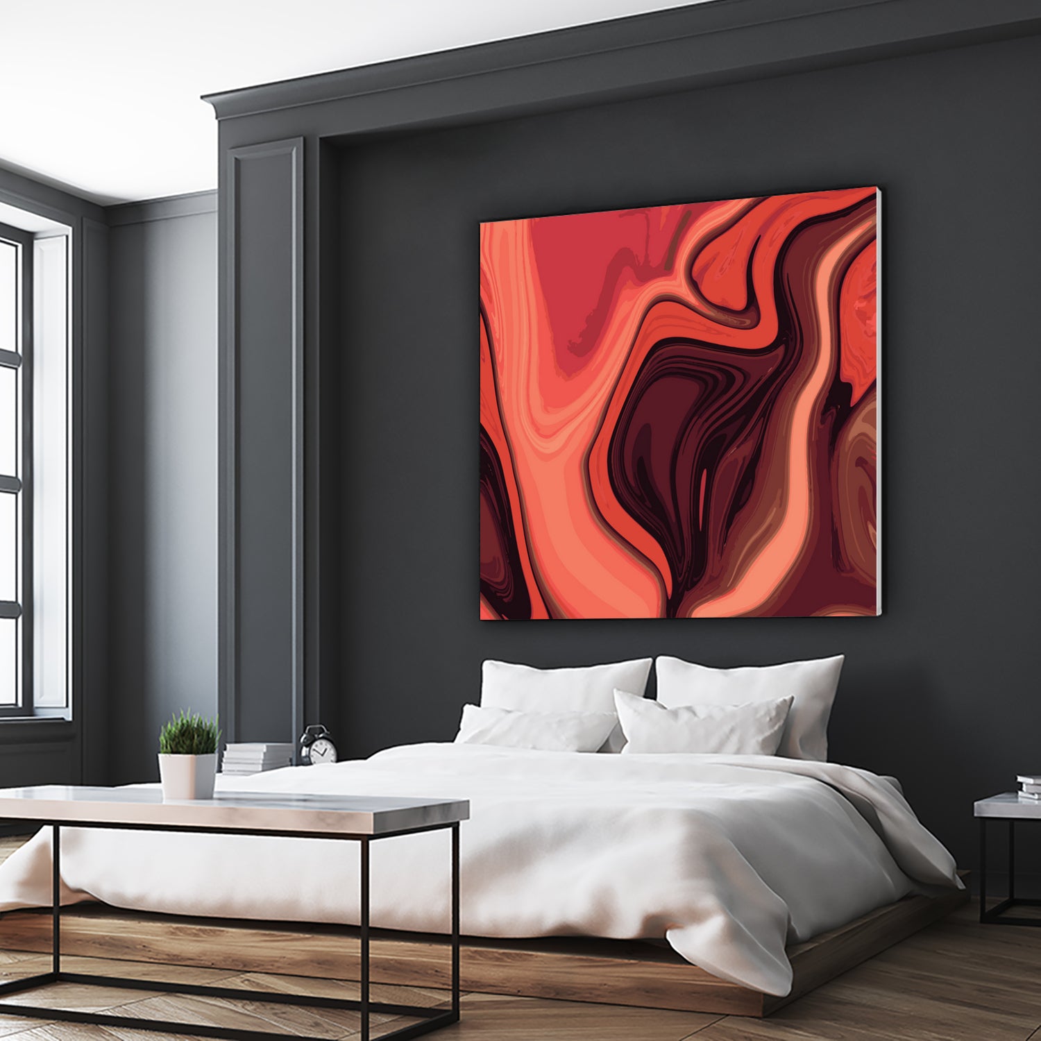 Lava Marble 024 by Jelena Obradovic on GIANT ART - red vector illustration