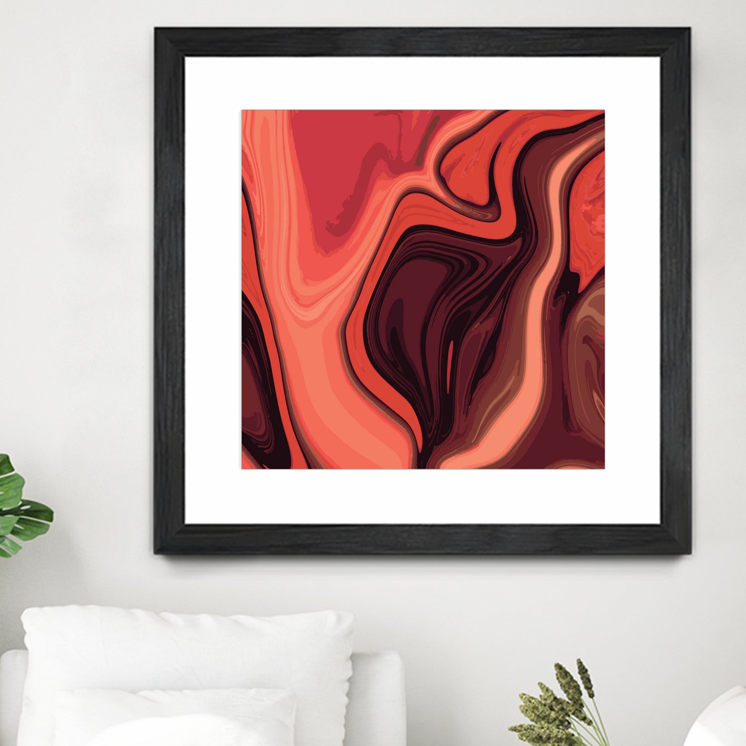 Lava Marble 024 by Jelena Obradovic on GIANT ART - red vector illustration