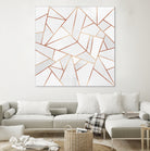 White Stone and Copper Lines by Elisabeth Fredriksson on GIANT ART - white digital painting