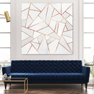 White Stone and Copper Lines by Elisabeth Fredriksson on GIANT ART - white digital painting