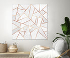 White Stone and Copper Lines by Elisabeth Fredriksson on GIANT ART - white digital painting