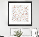 White Stone and Copper Lines by Elisabeth Fredriksson on GIANT ART - white digital painting