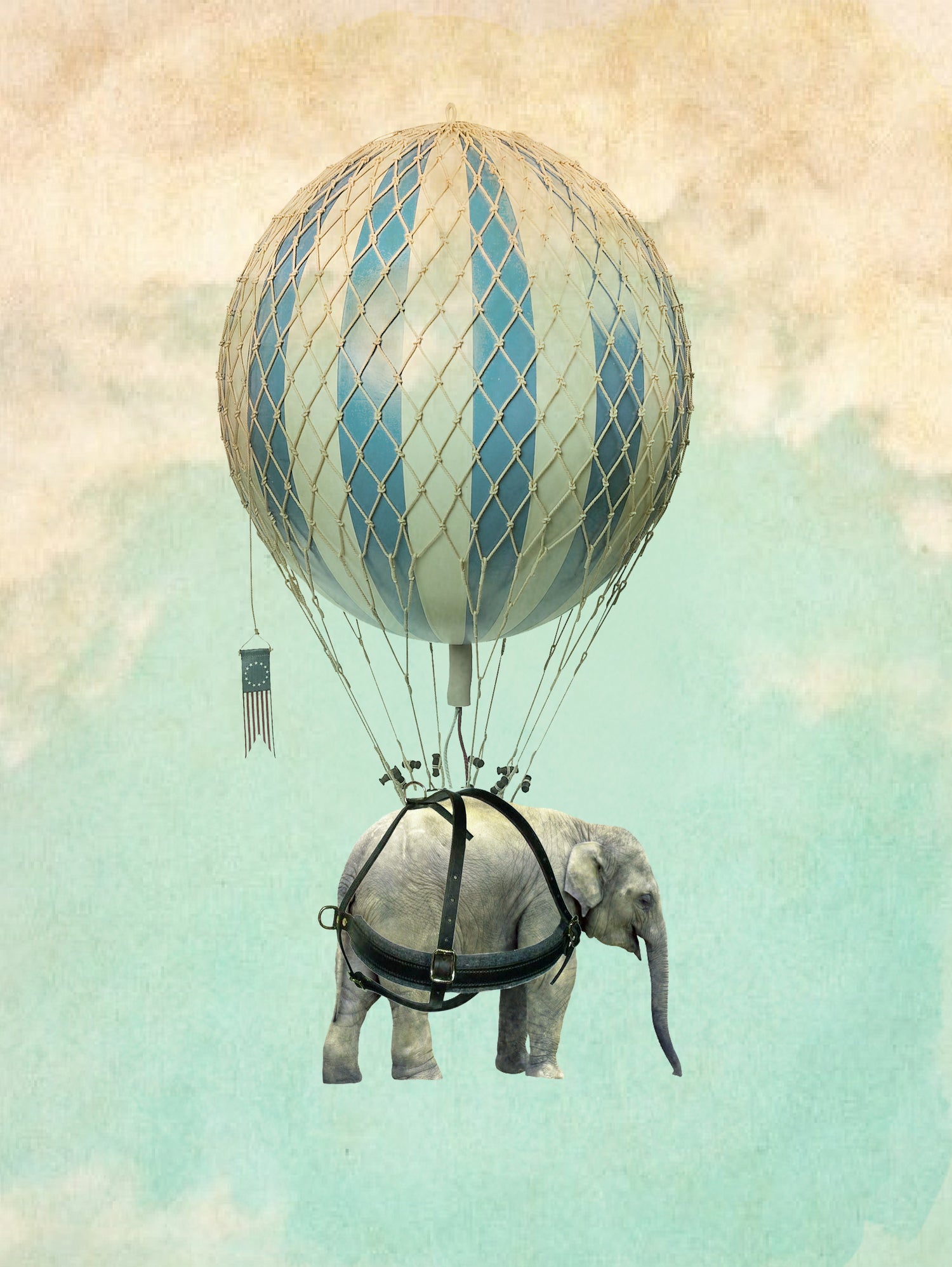 ballon elephant by Vin Zzep on GIANT ART - white digital painting