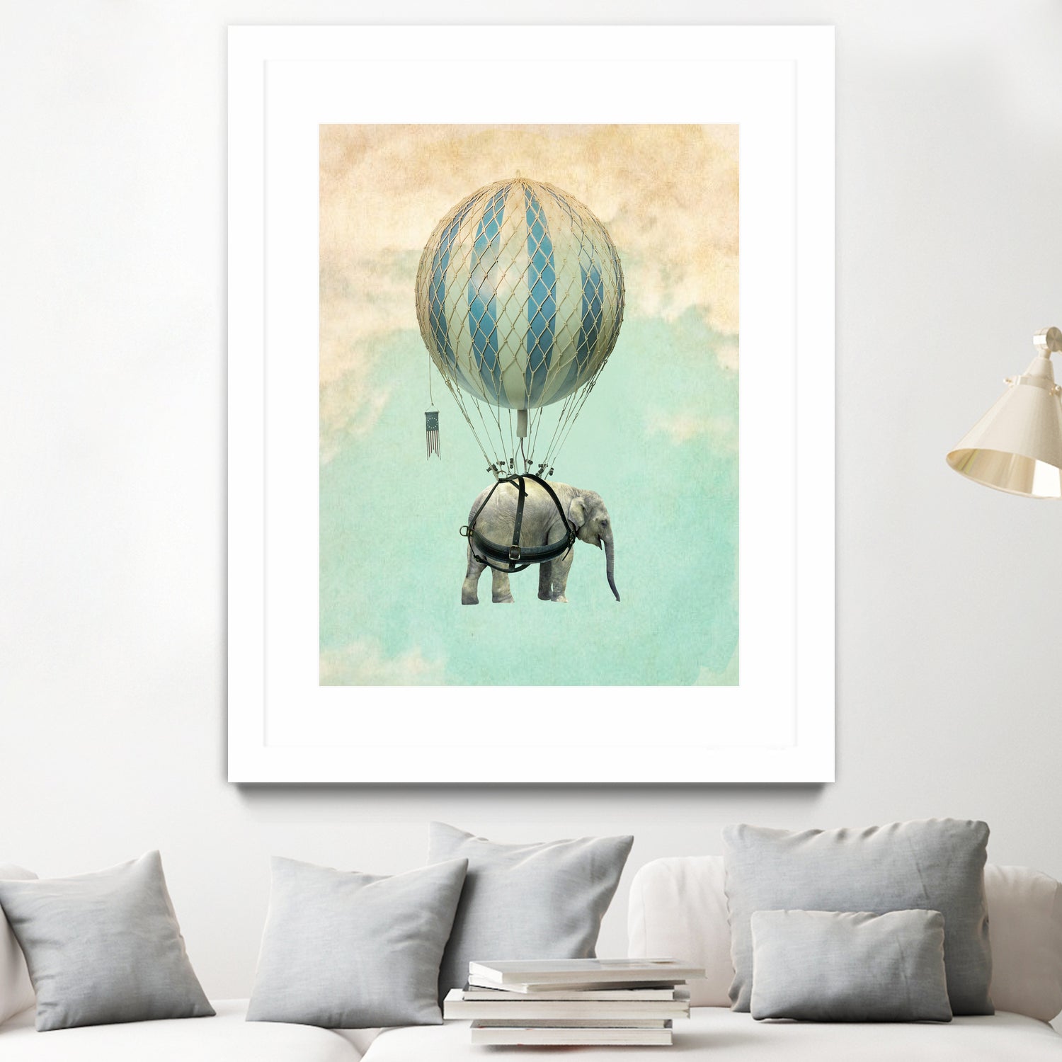 ballon elephant by Vin Zzep on GIANT ART - white digital painting