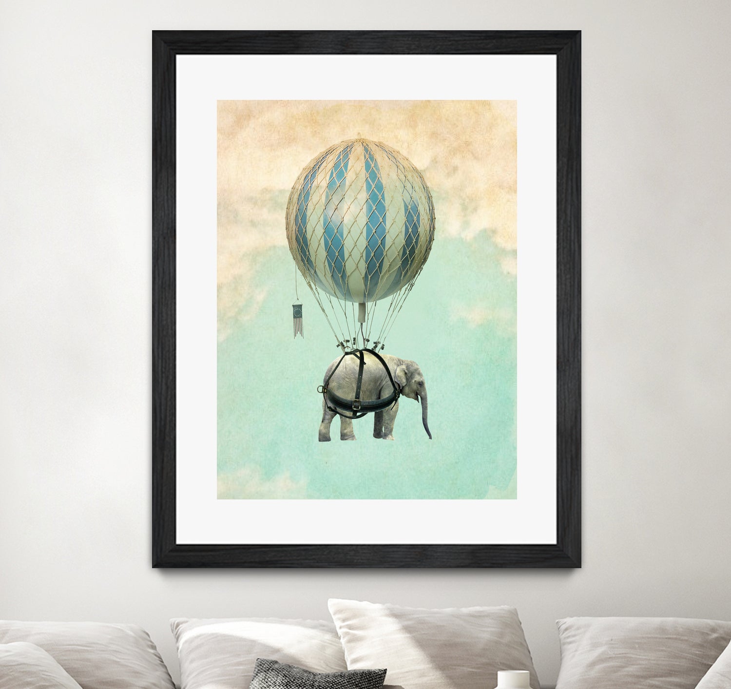 ballon elephant by Vin Zzep on GIANT ART - white digital painting