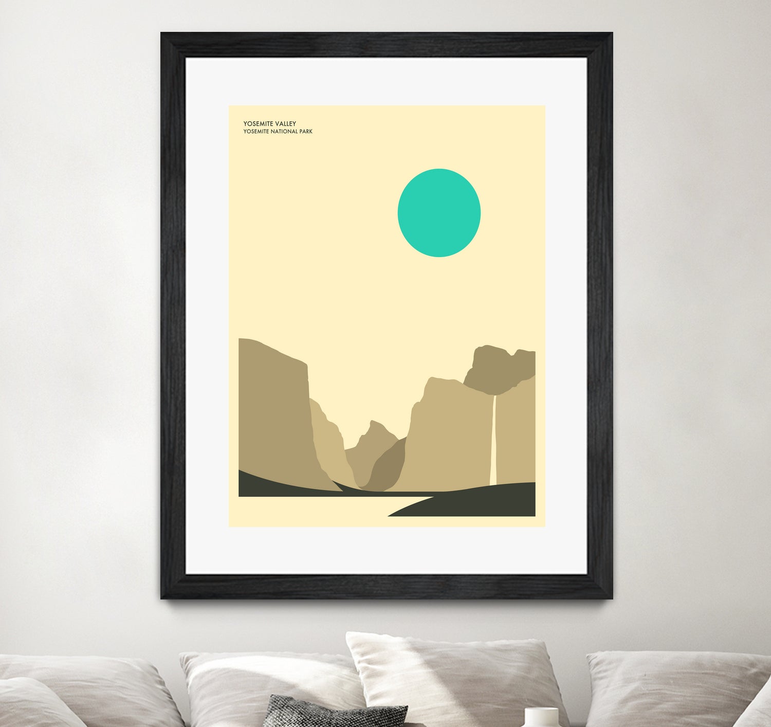 YOSEMITE NATIONAL PARK (Yosemite Valley) by Jazzberry Blue on GIANT ART - blue vector illustration