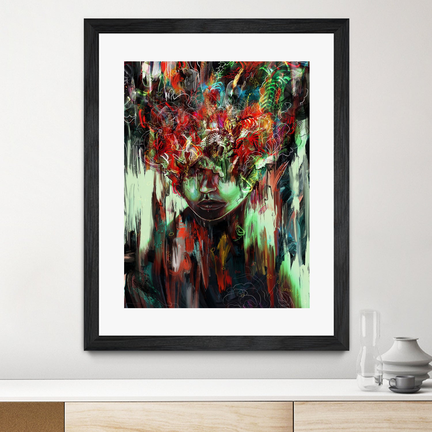 Chaotic Mind by Francis Mi Oza on GIANT ART - black digital painting